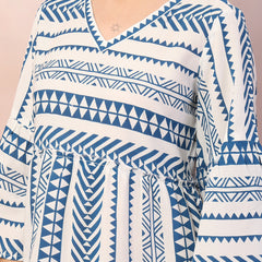 Stylum Women's Printed Rayon Tiered dress (DRSBLUEHANNAH)