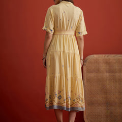 Stylum Women's Butter Solid Cotton Tiered Dress (DRSBUTTERVIVORA)