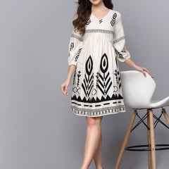 Stylum Women's Printed Rayon Flared dress (DRSGRACE)