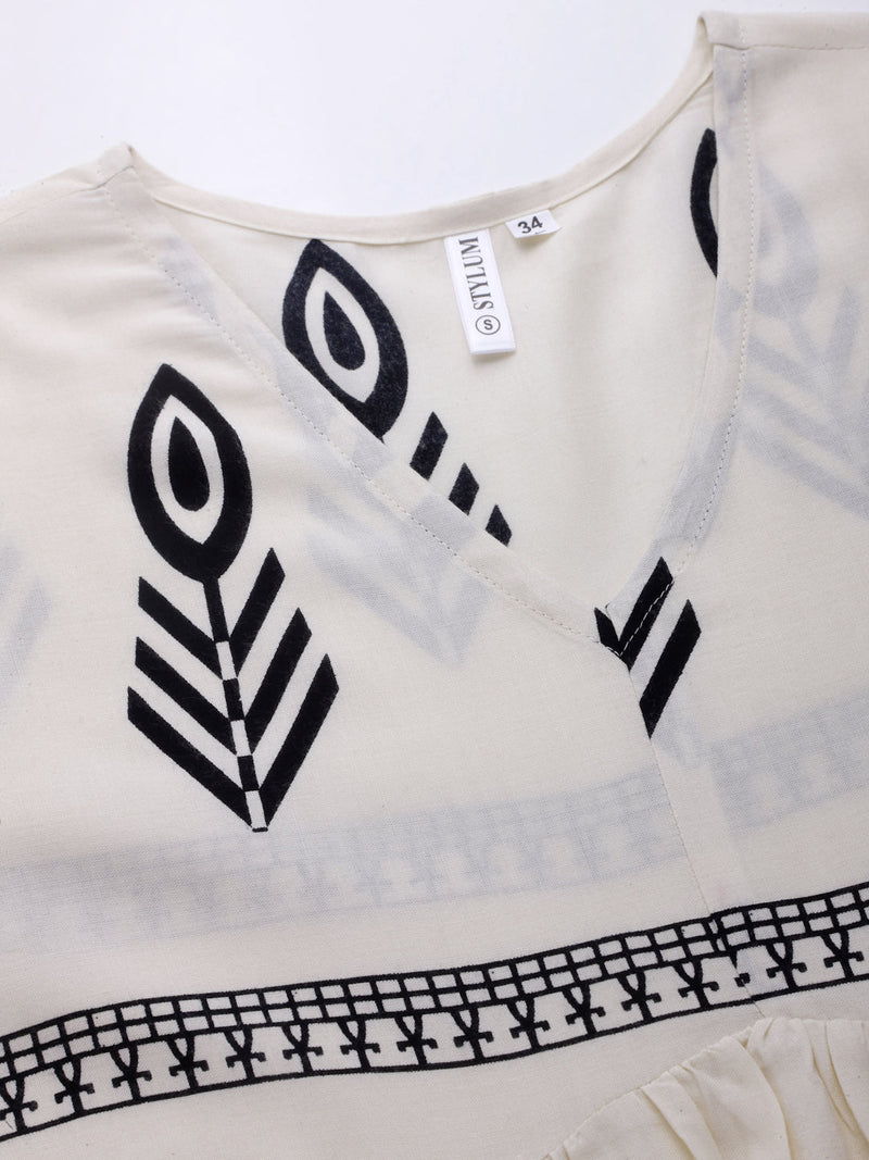 Stylum Women's Printed Rayon Flared dress (DRSGRACE)