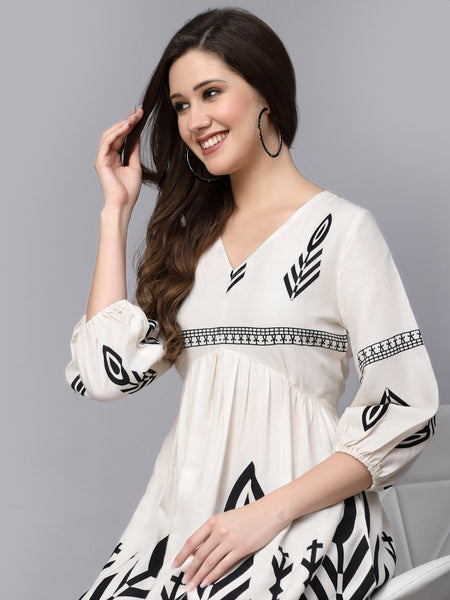 Stylum Women's Printed Rayon Flared dress (DRSGRACE)
