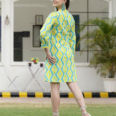 Stylum Women's Tropical Printed Cotton A-Line Dress (DRSICEPOP)