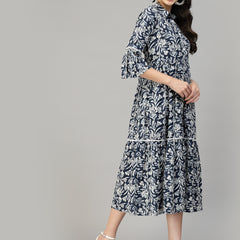 Stylum Women's Floral Printed Cotton Midi Dress (DRSSINDY)