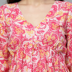 Stylum Women's Floral printed Cotton Flared dress (DRSSOUL)