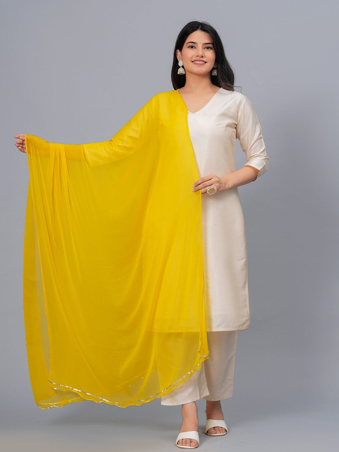 Stylum Women's Solid Nazmeen Dupatta (DUPMUSTARDNAAZ)