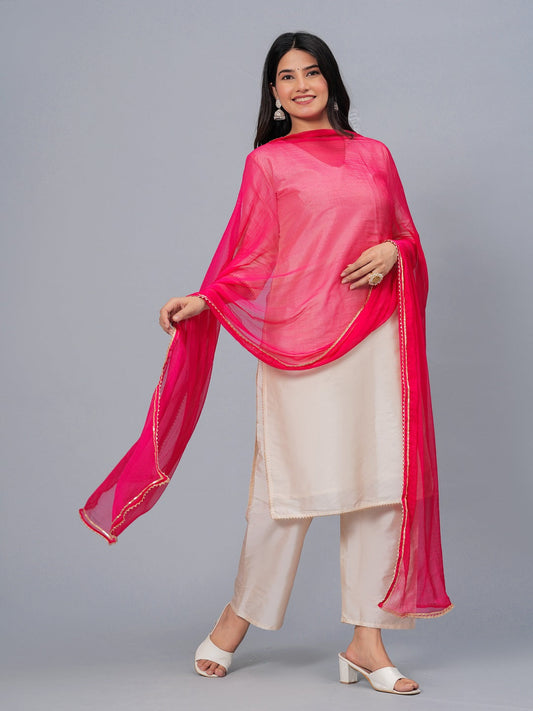 Stylum Women's Solid Nazmeen Dupatta (DUPPINKNAAZ)