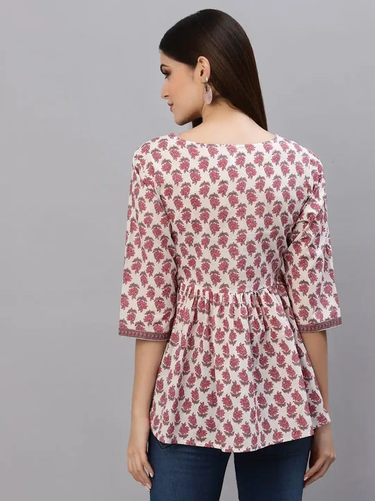Stylum Women's Floral Printed Cotton Top (FLORA)