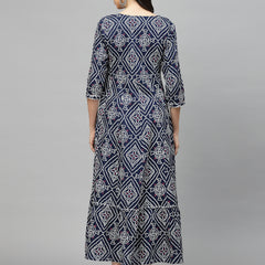 Stylum Women's Bandhej Printed Rayon Tiered kurta (INGOGINNY)