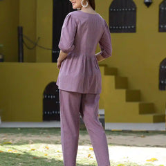 Stylum Women's Self Woven Kantha Cotton Cord Set (KATHACORDS)