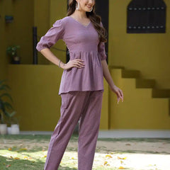 Stylum Women's Self Woven Kantha Cotton Cord Set (KATHACORDS)