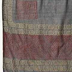 Stylum Women's Black Solid & Embroidered Rayon A-Line Kurta With Dupatta (KDBLACKLAUREN)