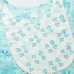 Stylum Women's Printed Cotton Anarkali Kurta with Dupatta (KDGEET)