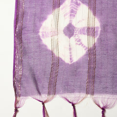 Stylum Women's Purple Solid & Embroidered Rayon A-Line Kurta With Dupatta (KDPURPLEJERSEY)