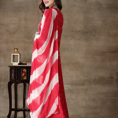 Stylum Women's Printed Rayon Anarkali Kurta With Dupatta (KDRANIPINK)