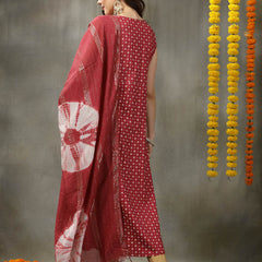 Rayon A-Line Kurta with Dupatta