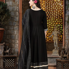 Stylum Women's Embroidered Rayon Anarkali Kurta with Dupatta (KDTAMSA)