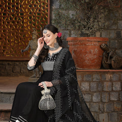 Stylum Women's Embroidered Rayon Anarkali Kurta with Dupatta (KDTAMSA)