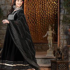 Stylum Women's Embroidered Rayon Anarkali Kurta with Dupatta (KDTAMSA)