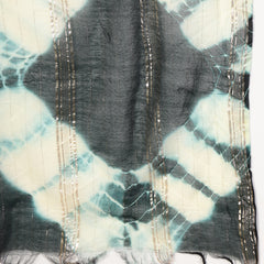 Stylum Women's Teal Khari Printed & Embroidered Rayon A-Line Kurta Dupatta Set (KDTEALWILLIAM)