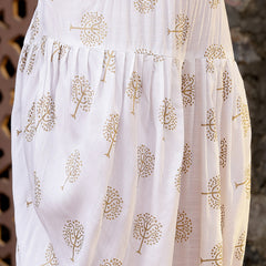 Stylum Women's Printed & Embroidered Rayon Kurti with Dhoti Pant (KDVOILMAHI)