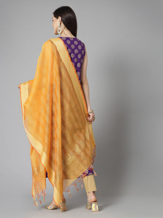 Rayon A-Line Kurta with Dupatta 