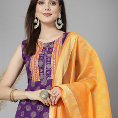Rayon A-Line Kurta with Dupatta