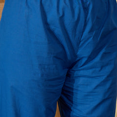 Stylum Women's Blue Leheriya Printed & Embroidered Georgette A-Line Kurta Pant Set (KPBLUEBARMA)