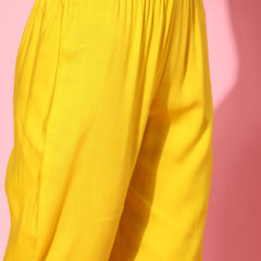 Purple Naira Cut Kurta Pant Dupatta Set