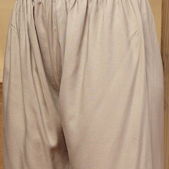 Stylum Women's Beige Solid Rayon Straight Kurta Palazzo Dupatta Set (KPDBEIGEHOKIN)