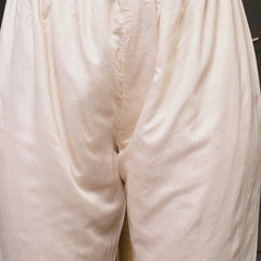 Stylum Women's Beige Woven Design & Embroidered Silk Blend Straight Kurta Pant Dupatta Set (KPDBEIGELAZER)