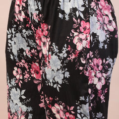 Stylum Women's Black Printed Italian Crush Straight Kurta Pant Dupatta Set (KPDBLACKBUNK)