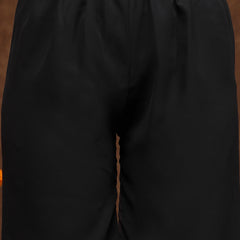 Stylum Women's Black Georgette Embroidered Teired Kurta Pant Dupatta Set (KPDBLACKDAVID)