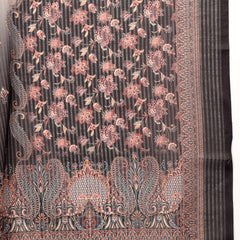 Stylum Women's Black Ethnic Printed Cotton Straight Kurta Pant Dupatta Set (KPDBLACKKANG)