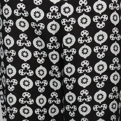 Stylum Women's Black Ethnic Motif Printed Cotton Straight Short Kurti Pant Dupatta Set (KPDBLACKKAZAMA)