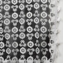 Stylum Women's Black Ethnic Motif Printed Cotton Straight Short Kurti Pant Dupatta Set (KPDBLACKKAZAMA)