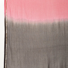 Stylum Women's Black Floral Printed & Embroidered Rayon Flared Kurta Palazzo Dupatta Set (KPDBLACKSWAN)