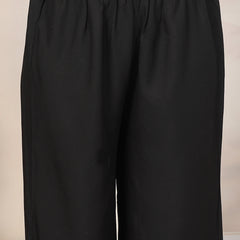 Stylum Women's Black Ethnic Printed Rayon A-Line Kurta Palazzo Dupatta Set (KPDBLACKTARA)