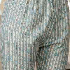 Stylum Women's Blue Tropical Printed Cotton Blend Straight Kurta Pant Dupatta Set (KPDBLUEEALY)