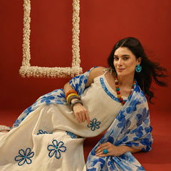 Stylum Women's Blue Solid & Embroidered Polyester Straight Kurta Pant Dupatta Set (KPDBLUEJORDAN)