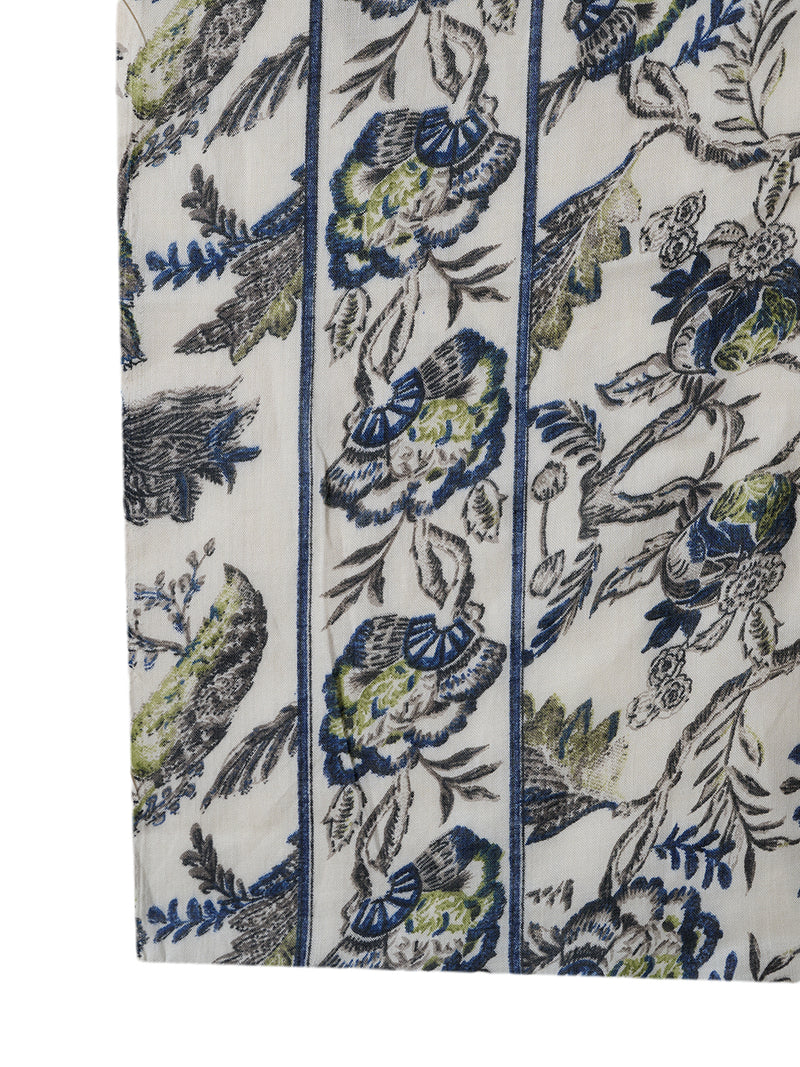 Stylum Women's Blue Ethnic Printed Cotton Blend Straight Kurta Pant Dupatta Set (KPDBLUENATU)