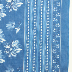 Stylum Women's Blue Floral Printed Cotton Blend Straight Kurta Pant Dupatta Set (KPDBLUEPHUGLI)