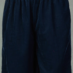Stylum Women's Blue Solid & Embroidered Velvet Straight Kurta Pant Dupatta Set (KPDBLUESIMAR)