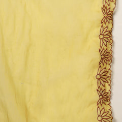 Stylum Women's Brown Solid & Embroidered Rayon Straight Kurta Pant Dupatta Set (KPDBROWNEBELL)