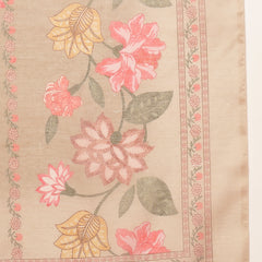 Stylum Women's Brown Floral Printed Rayon Anarkali Kurta Pant Dupatta Set (KPDBROWNFARAH)