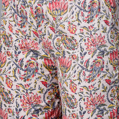 Stylum Women's Floral Printed Cotton Naira Cut Kurta Pant Dupatta Set (KPDCANVAS)