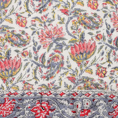 Stylum Women's Floral Printed Cotton Naira Cut Kurta Pant Dupatta Set (KPDCANVAS)