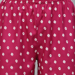 Stylum Women's Bandhej Printed Rayon Kurta Pant Dupatta Set (KPDGEMLEMON)