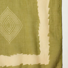 Stylum Women's Green Bandhej Printed Cotton Straight Kurta Pant Dupatta Set (KPDGREENDIRAM)