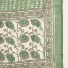 Stylum Women's Green Floral Printed Cotton A-Line Kurta Pant Dupatta Set (KPDGREENGARBA)