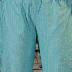 Stylum Women's Woven Designed Cotton Blend Straight Kurta Pant Dupatta Set (KPDGREENJERICO)